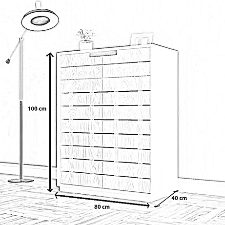 جزامة خشب ام دي اف، 80*40*100 سم