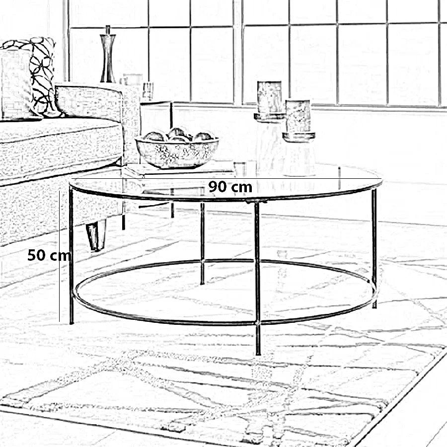 ترابيزة قهوة ستيل، 90*50 سم