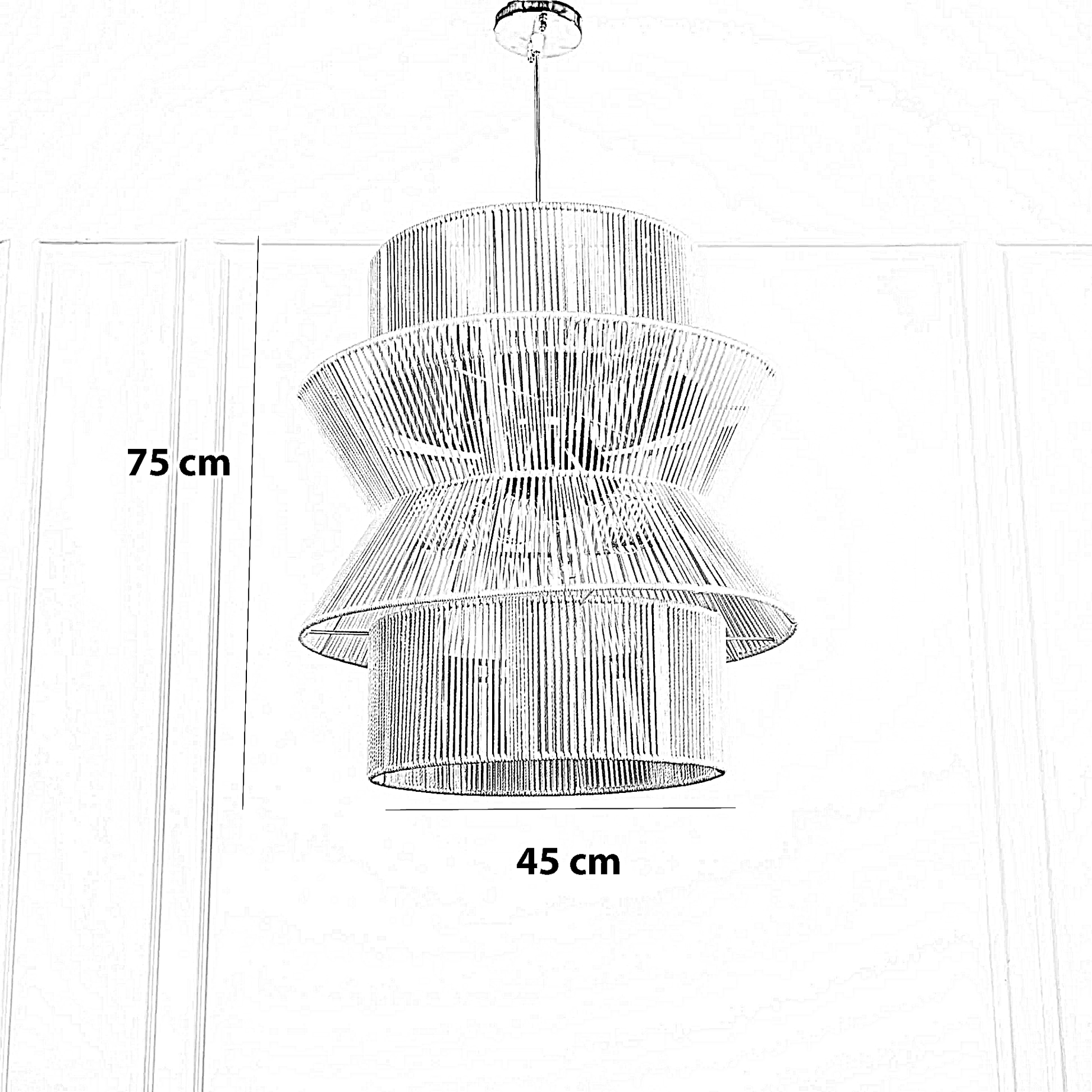 نجفة قماش، 45*75 سم