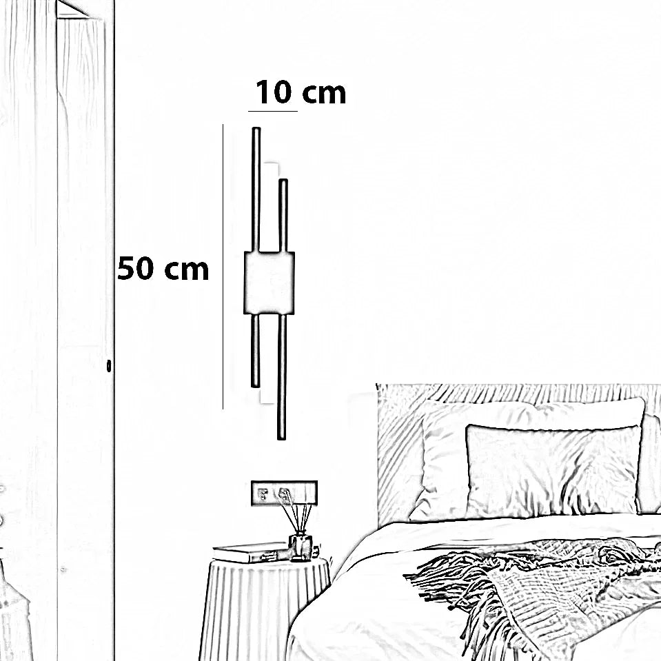 أبليك حائط ستيل وأكريليك، 10*50 سم