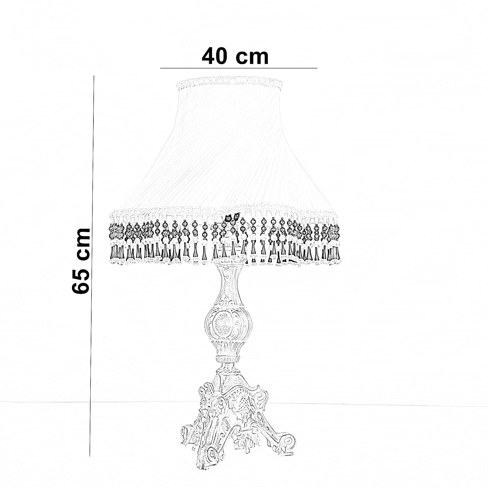 أباجورة ألمنيوم، 40*65 سم