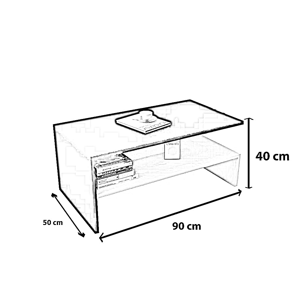 ترابيزة قهوة ام دي اف، 90*50*40 سم