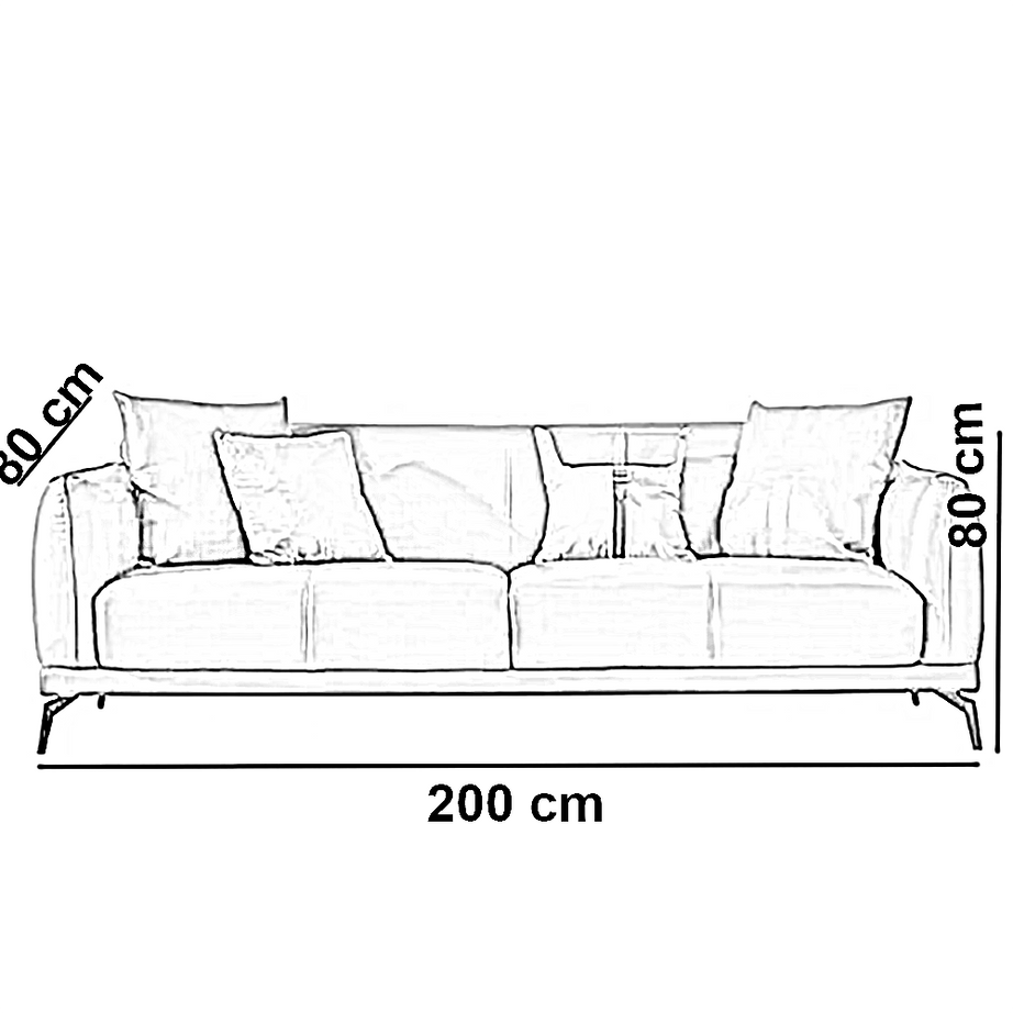 كنبة خشب زان أحمر، 200*80*80 سم