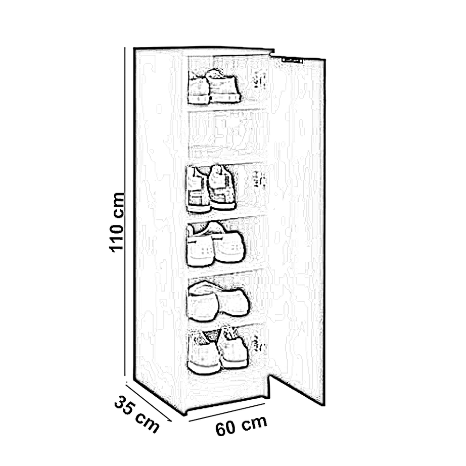 جزامة خشب ام دي اف، 60*35*110 سم