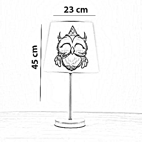 أباجورة أطفال معدن، 23*45 سم