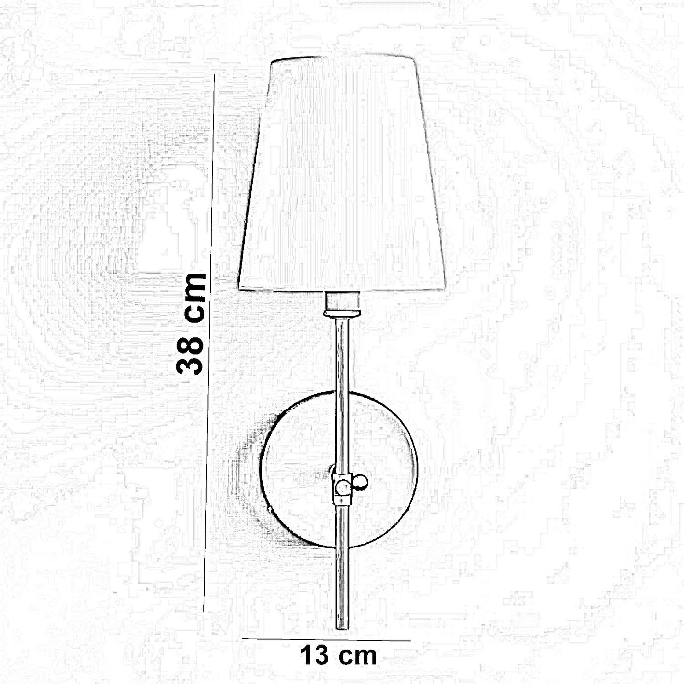 أبليك حائط معدن، 13*38 سم
