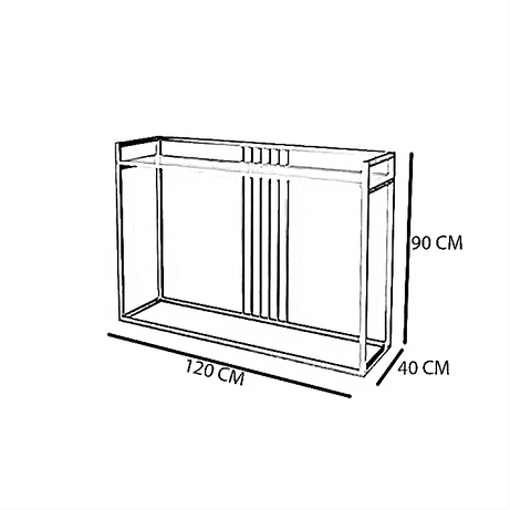 كونسول بسطح رخام، 120*40*90 سم