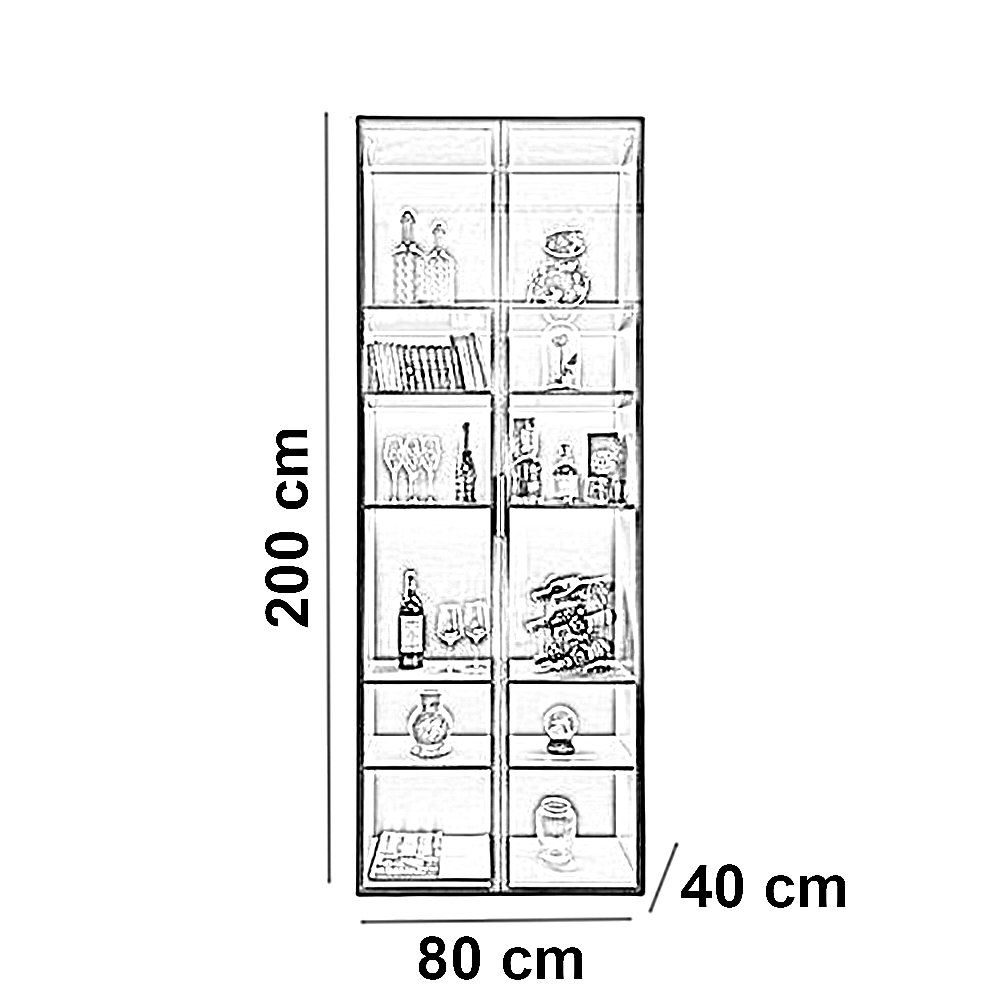 نيش خشب ام دي اف، 80*40*200 سم
