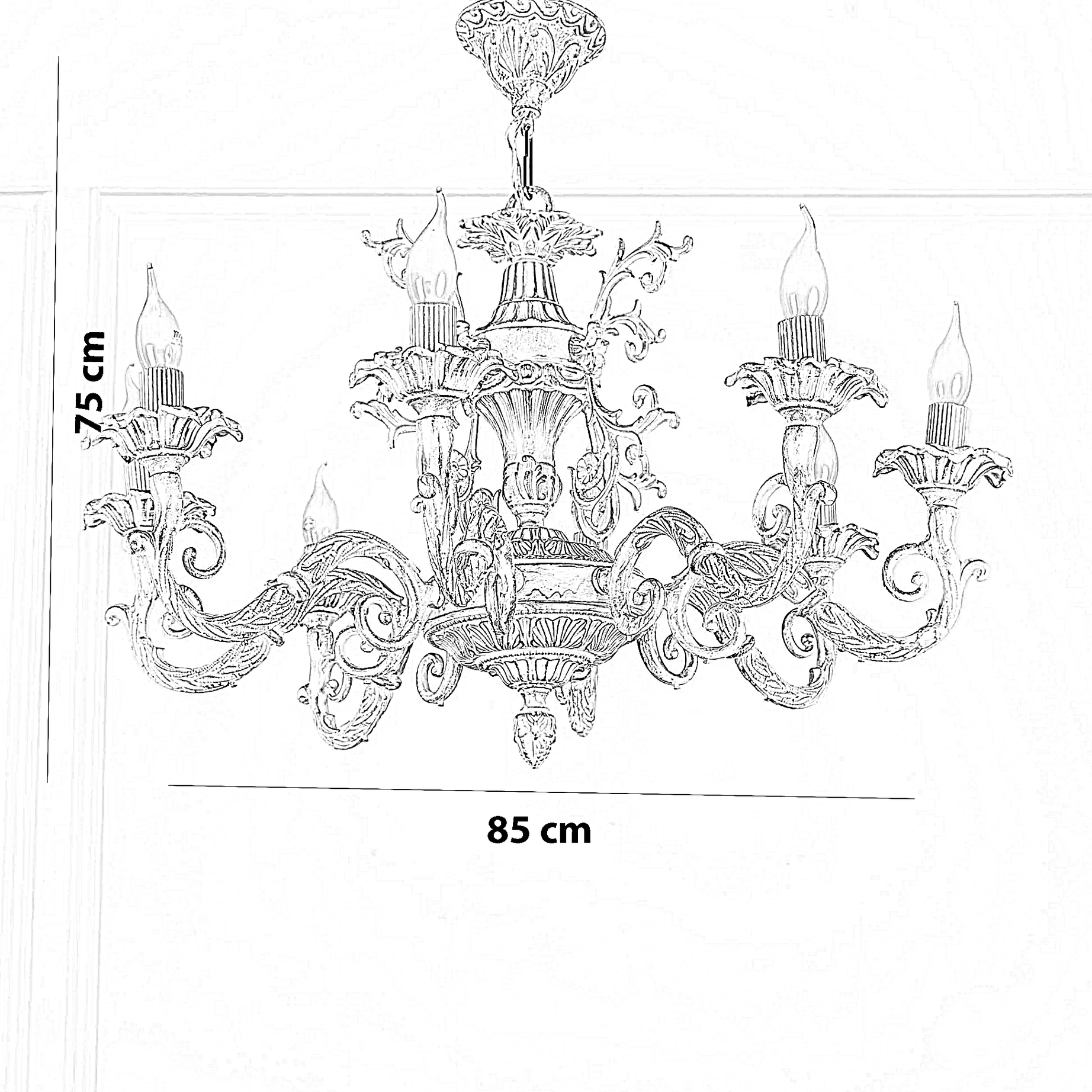 نجفة ألمنيوم، 85*75 سم