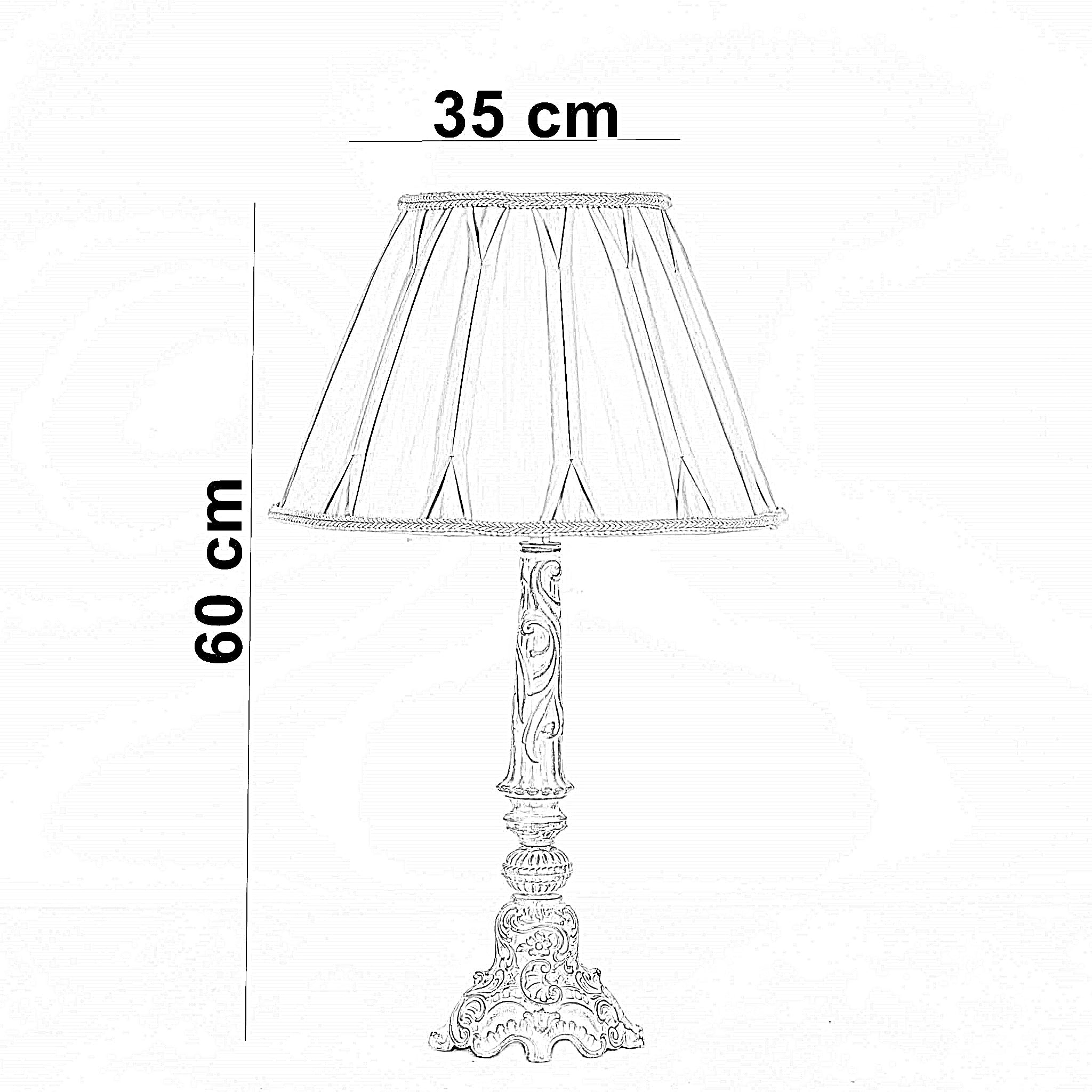 أباجورة ألمنيوم، 35*60 سم