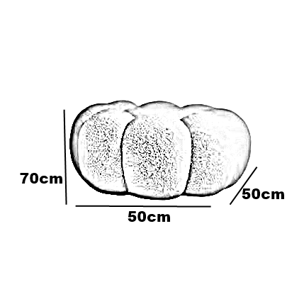 كرسي مع بف خشب طبيعي