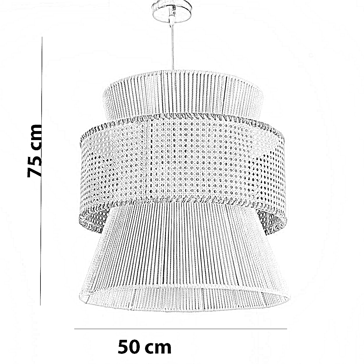 نجفة راتان، 50*75 سم