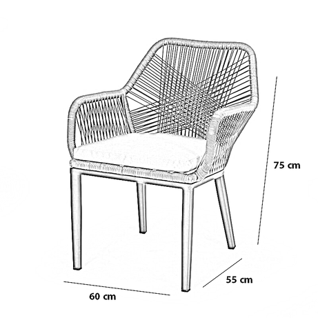 طقم خارجي ستيل ودوبار، قطعتين