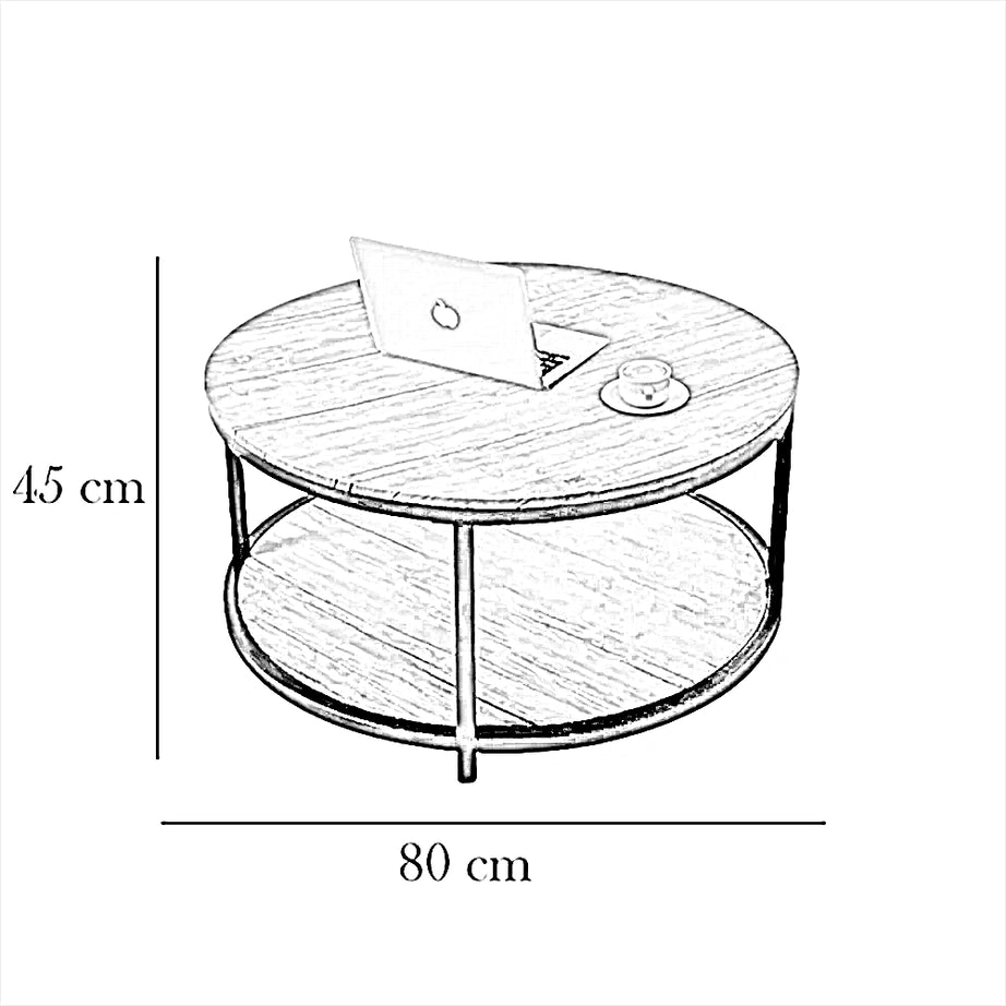 ترابيزة قهوة ام دي اف، 80*80*45 سم