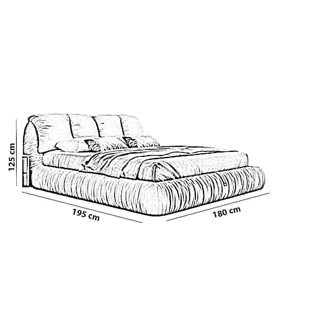 سرير سوبر كينج خشب كونتر و موسكي، 180*195*125 سم