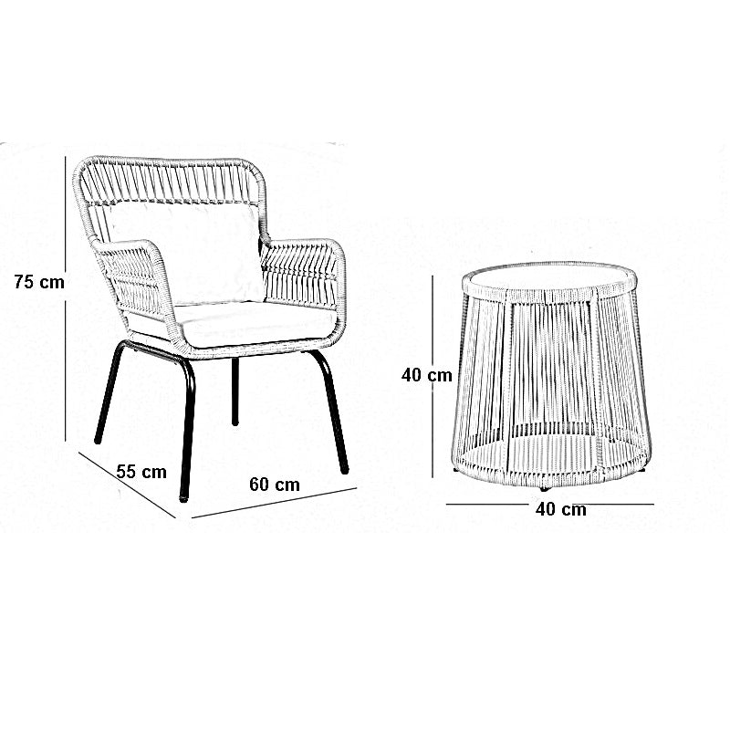 طقم خارجي ستيل ودوبار، 5 قطع
