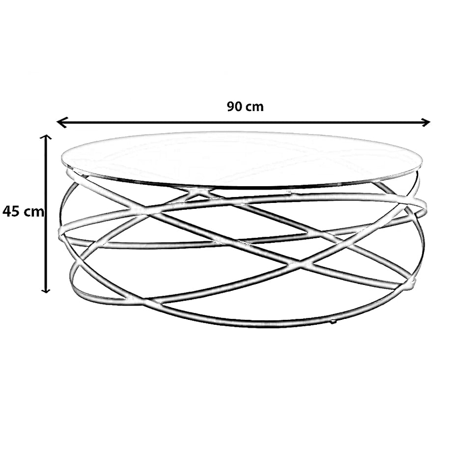ترابيزة قهوة ستيل، 90*90*45 سم