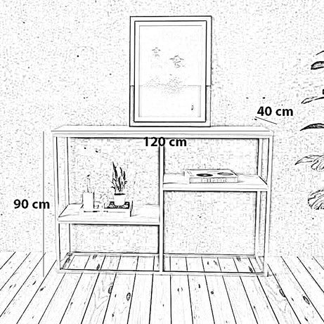 كونسول معدن، 120*40*90 سم