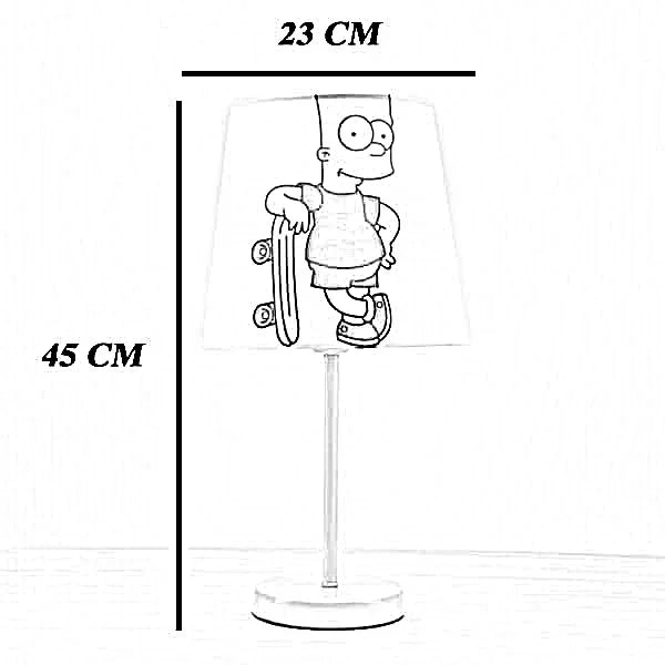 أباجورة اطفال معدن، 23*45 سم