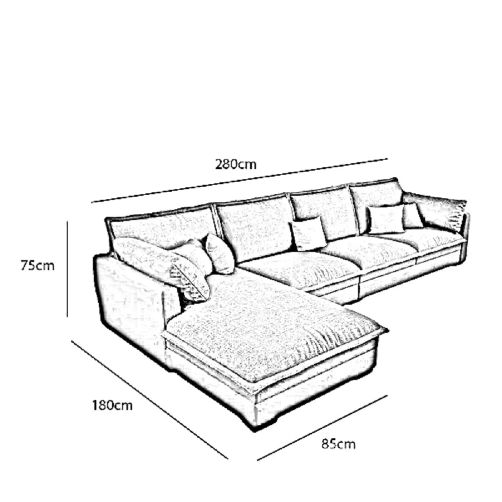 ركنة خشب زان، 280*180*75 سم