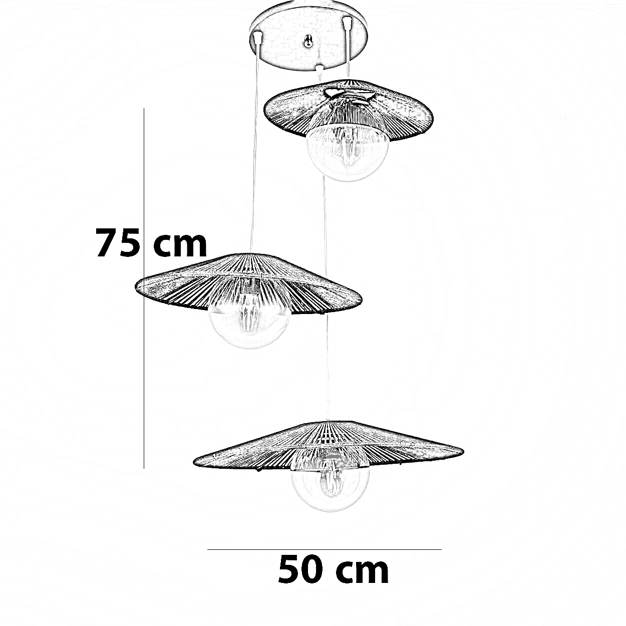 نجفة قماش، 50*75 سم