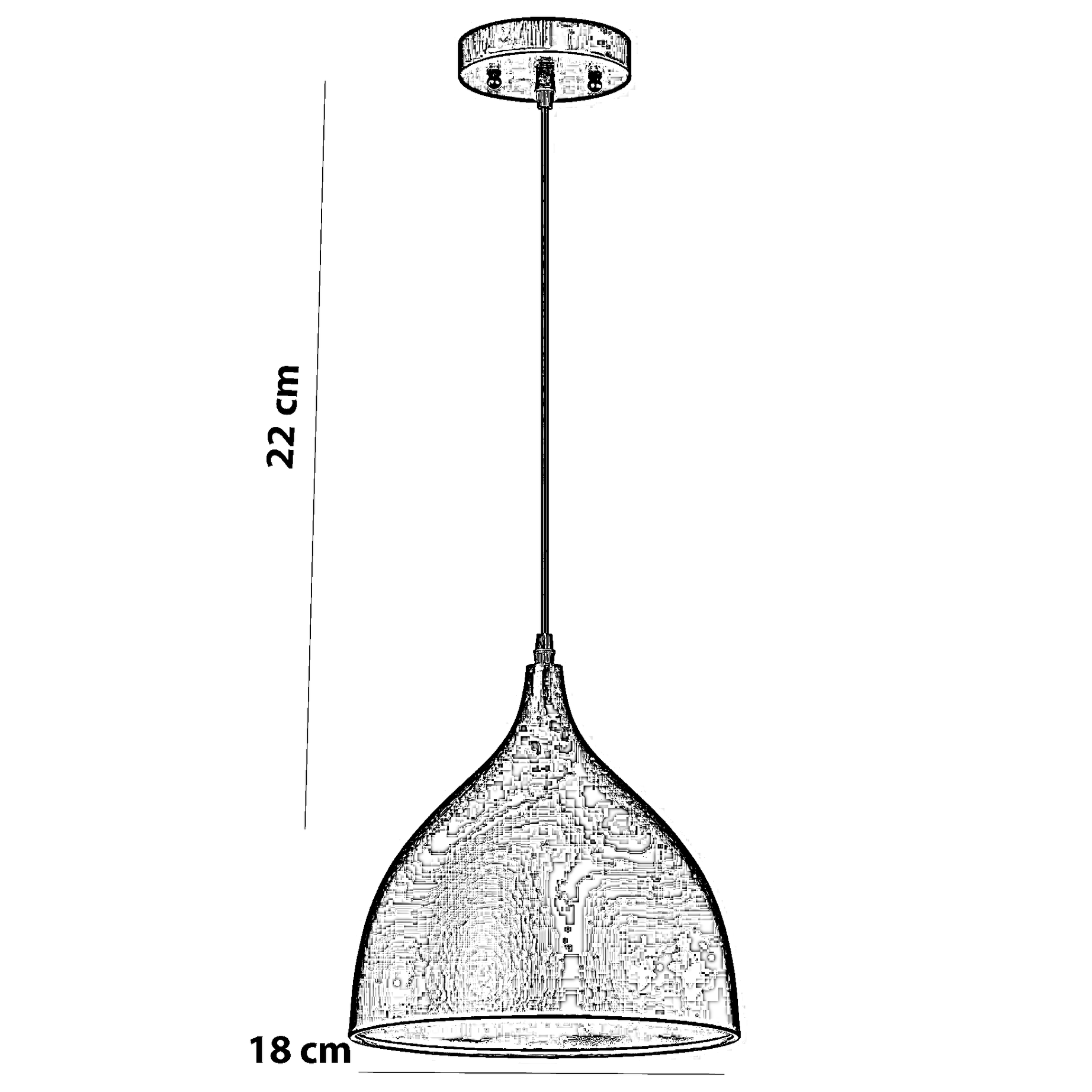 نجفة معدن، 22*18 سم
