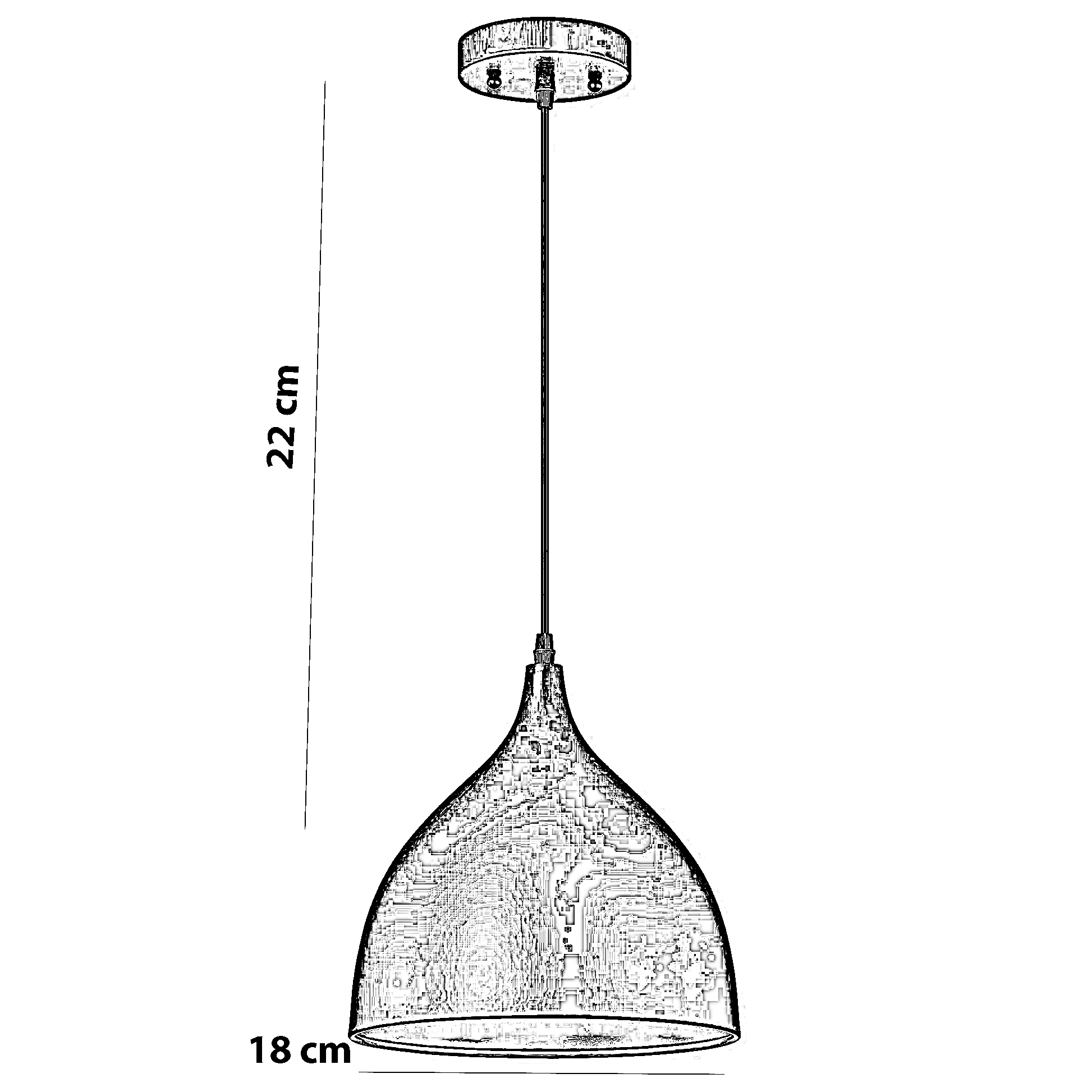 نجفة معدن، 22*18 سم