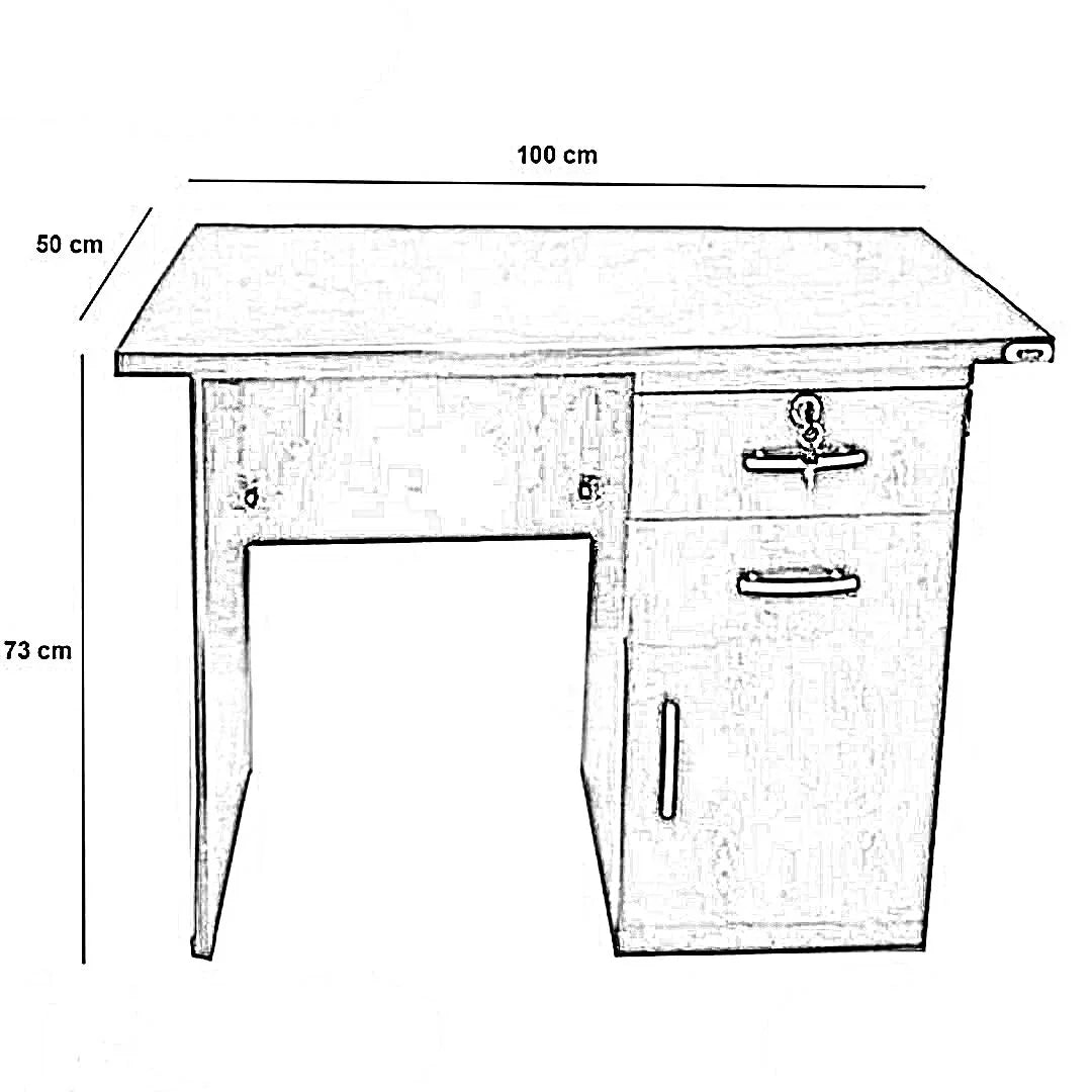 مكتب خشب ام دي اف، 100*50*73 سم