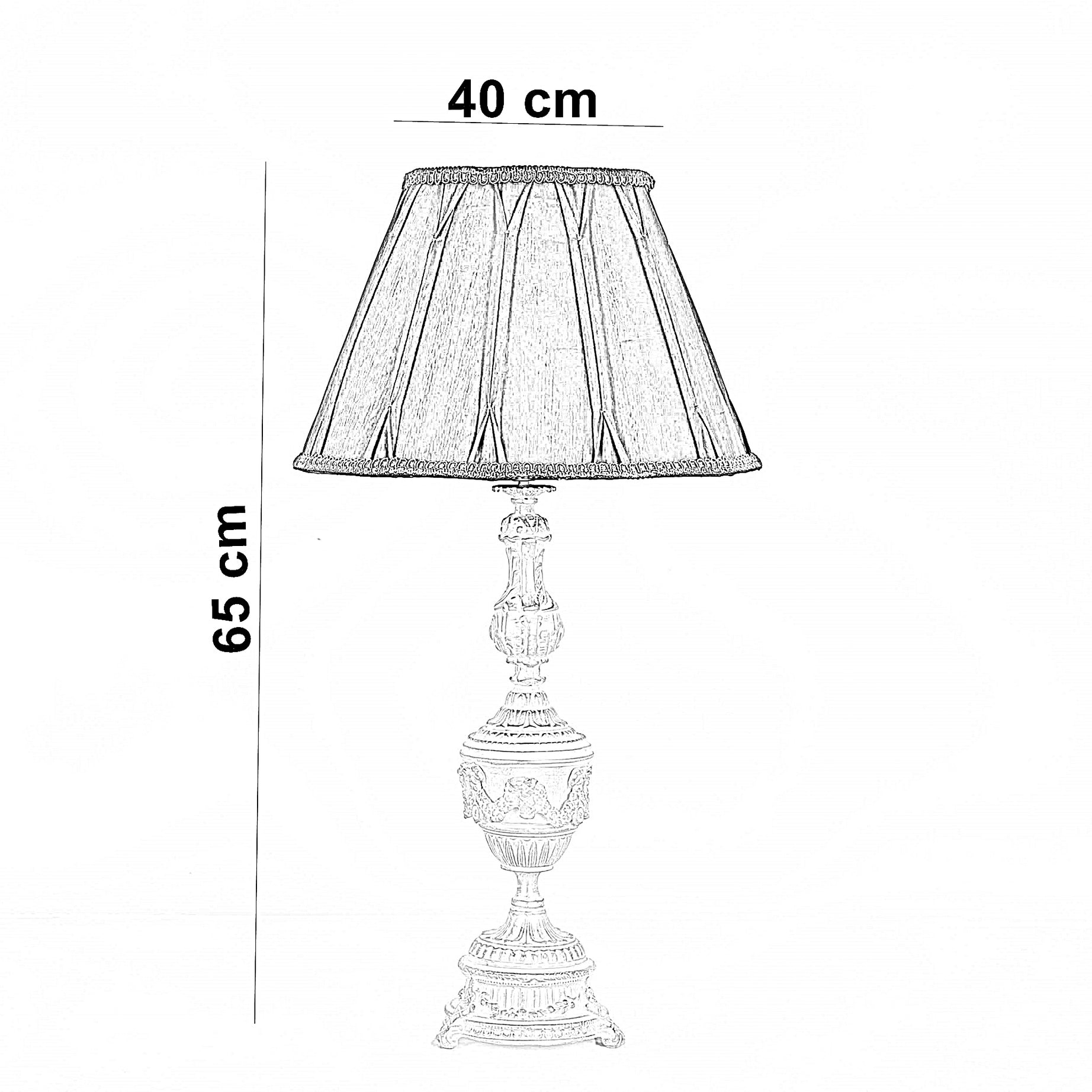 أباجورة ألمنيوم، 40*65 سم