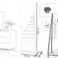 دولاب اكسسوارات بمرايا، 50*20*200 سم