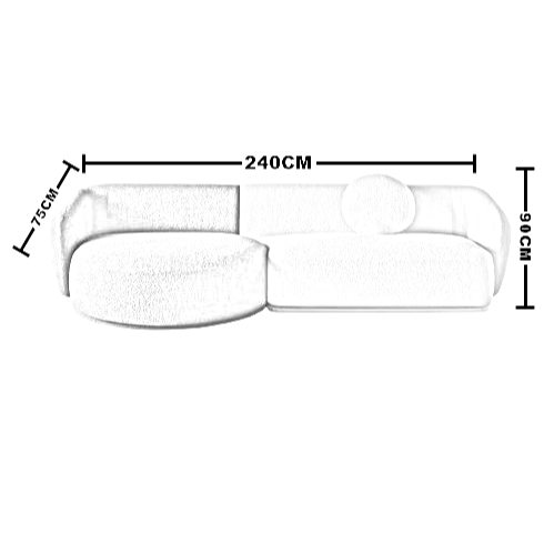 كنبة خشب زان 240*75*90 سم - KAF25