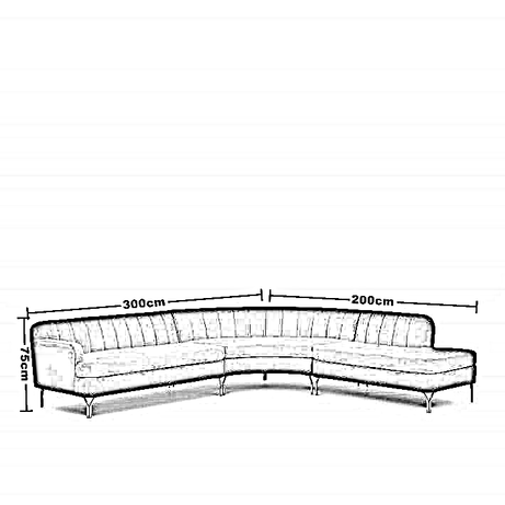 ركنة خشب زان أحمر، 300*200*75 سم