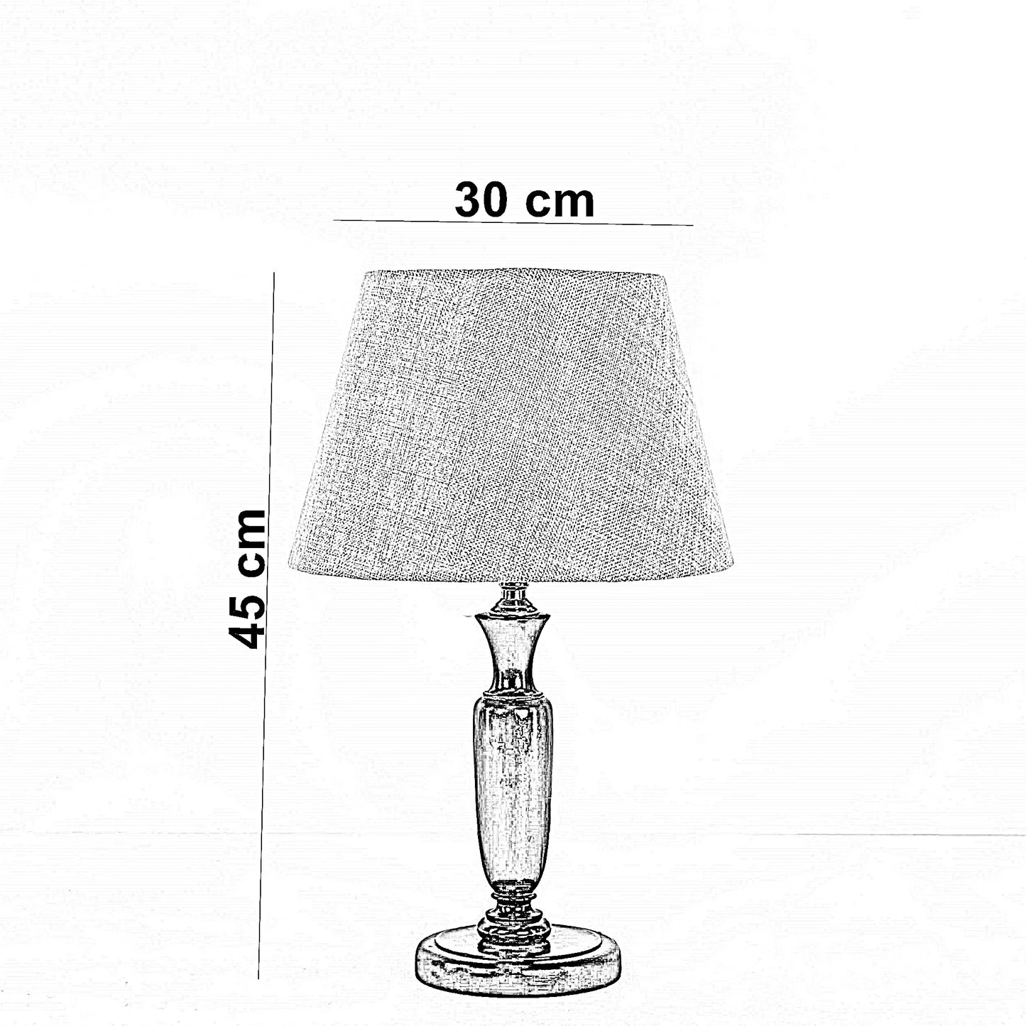 أباجورة خشب زان، 30*45 سم