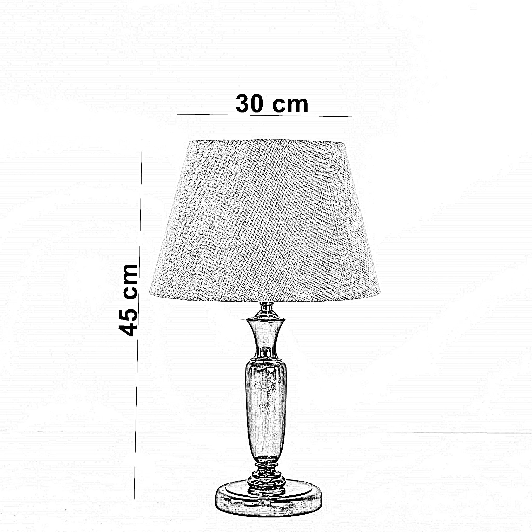 أباجورة خشب زان، 30*45 سم