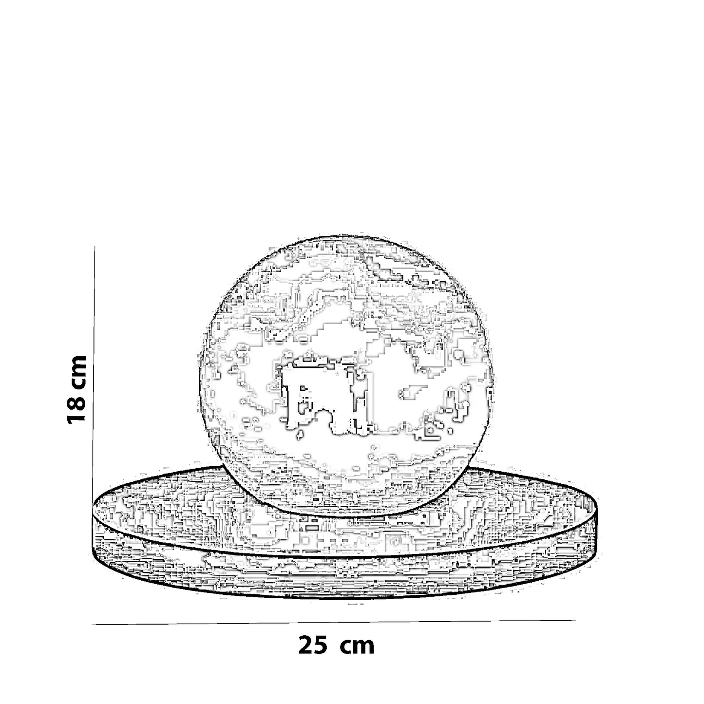أباجورة خشب، 25*18 سم
