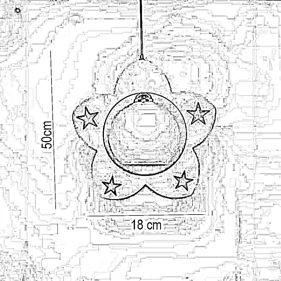 نجفة خشب و زجاج، 18*50 سم - متعددة الالوان