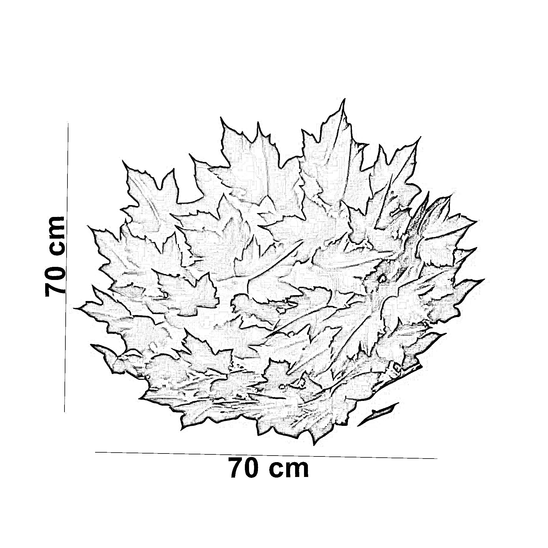 أبليك حائط معدن، 70*70 سم