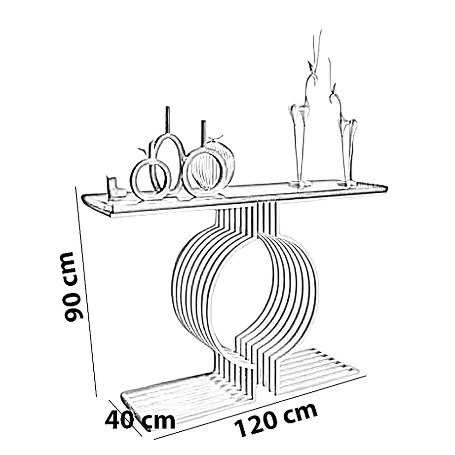 كونسول معدن، 120*40*90 سم