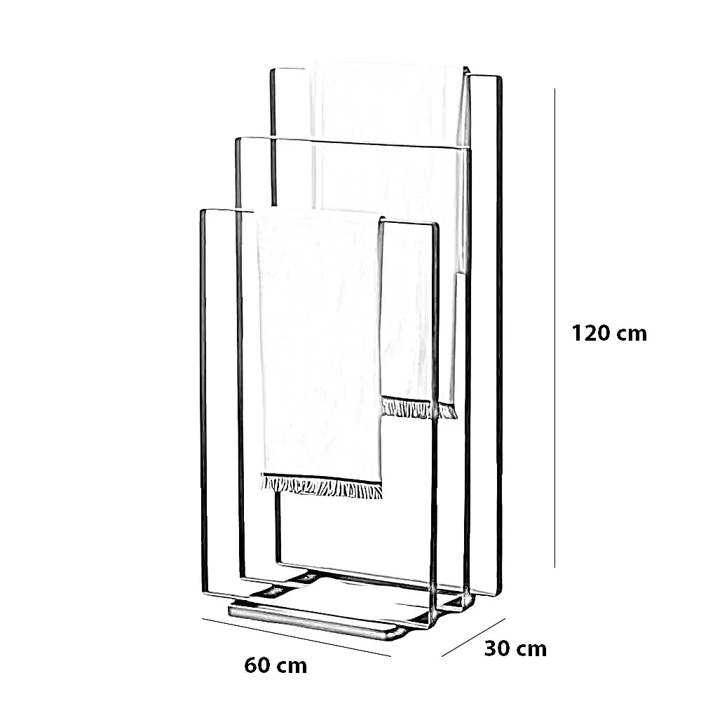 حامل مناشف ستيل، 60*30*120 سم