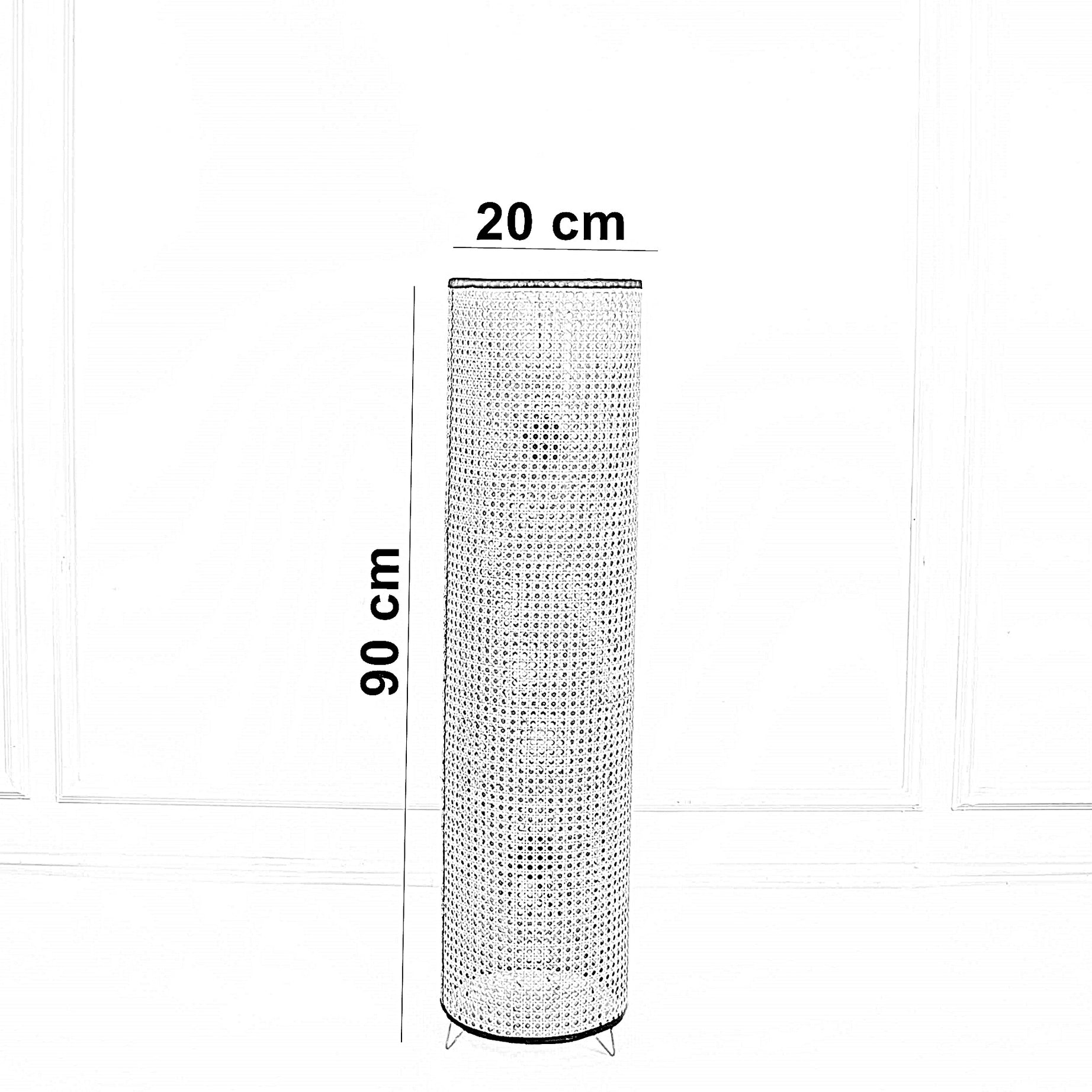 أباجورة أرضية روطان، 20*90 سم