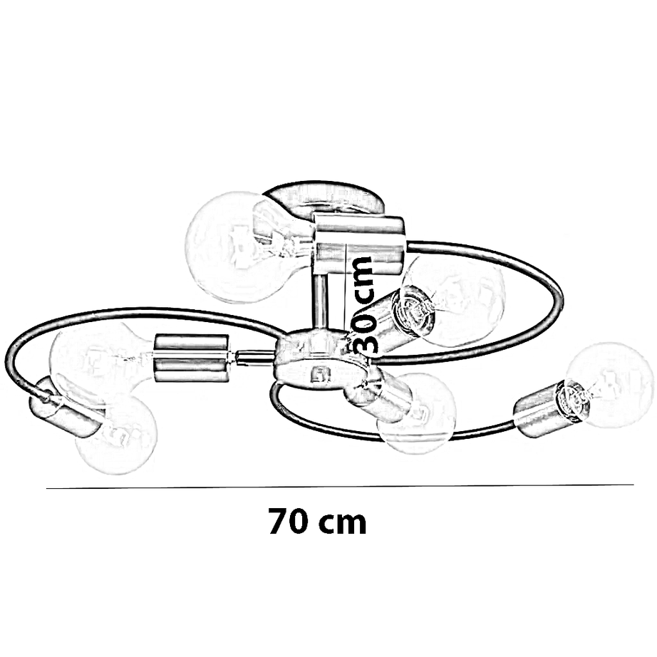نجفة معدن، 70*30 سم