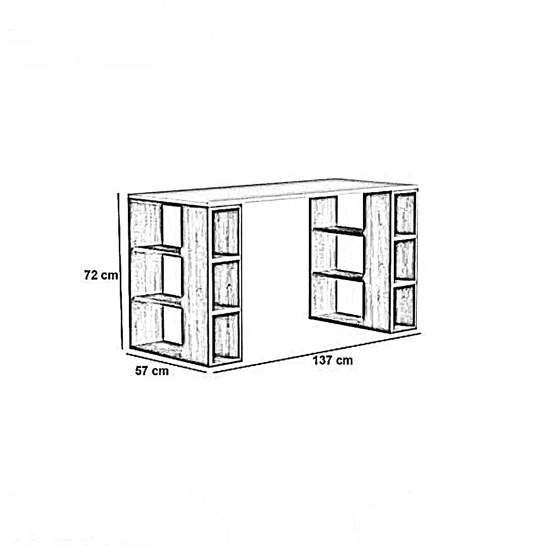 مكتب خشب ام دي اف، 137*57*72 سم