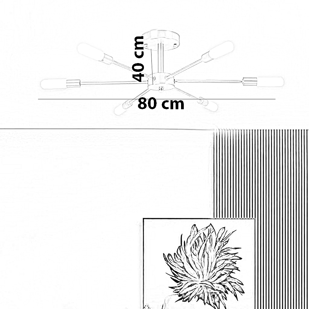 نجفة معدن، 80*40 سم
