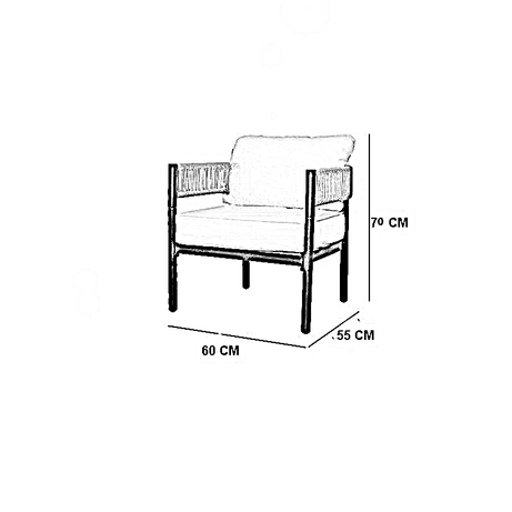 طقم خارجي ستيل و دوبار، 5 قطع