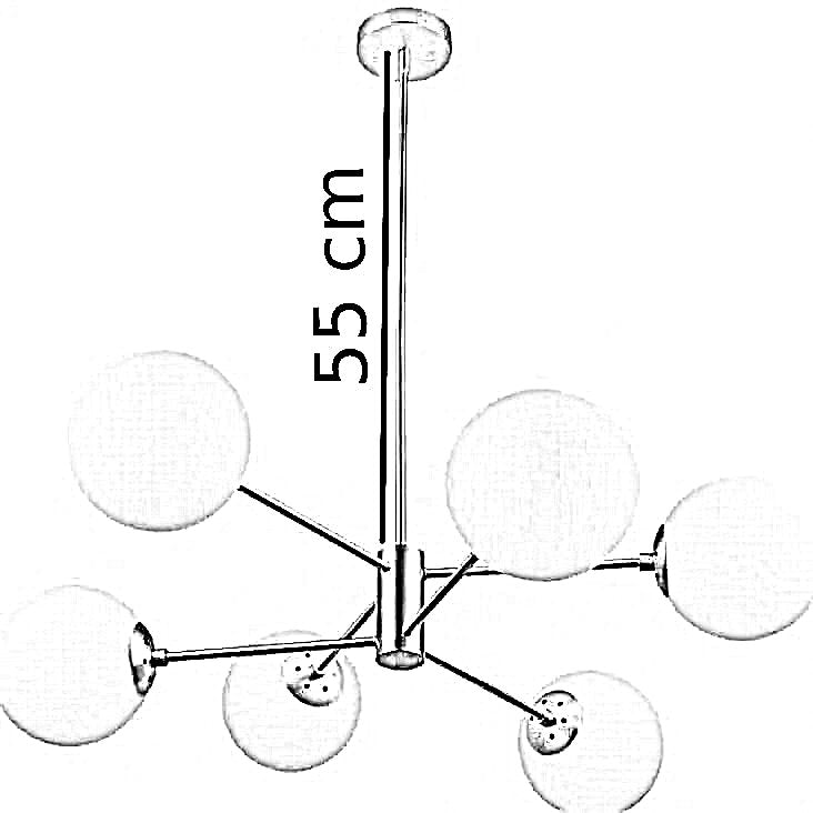 نجفة ستيل و زجاج، 40*55 سم