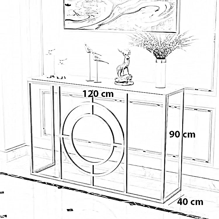 كونسول معدن، 120*40*90 سم