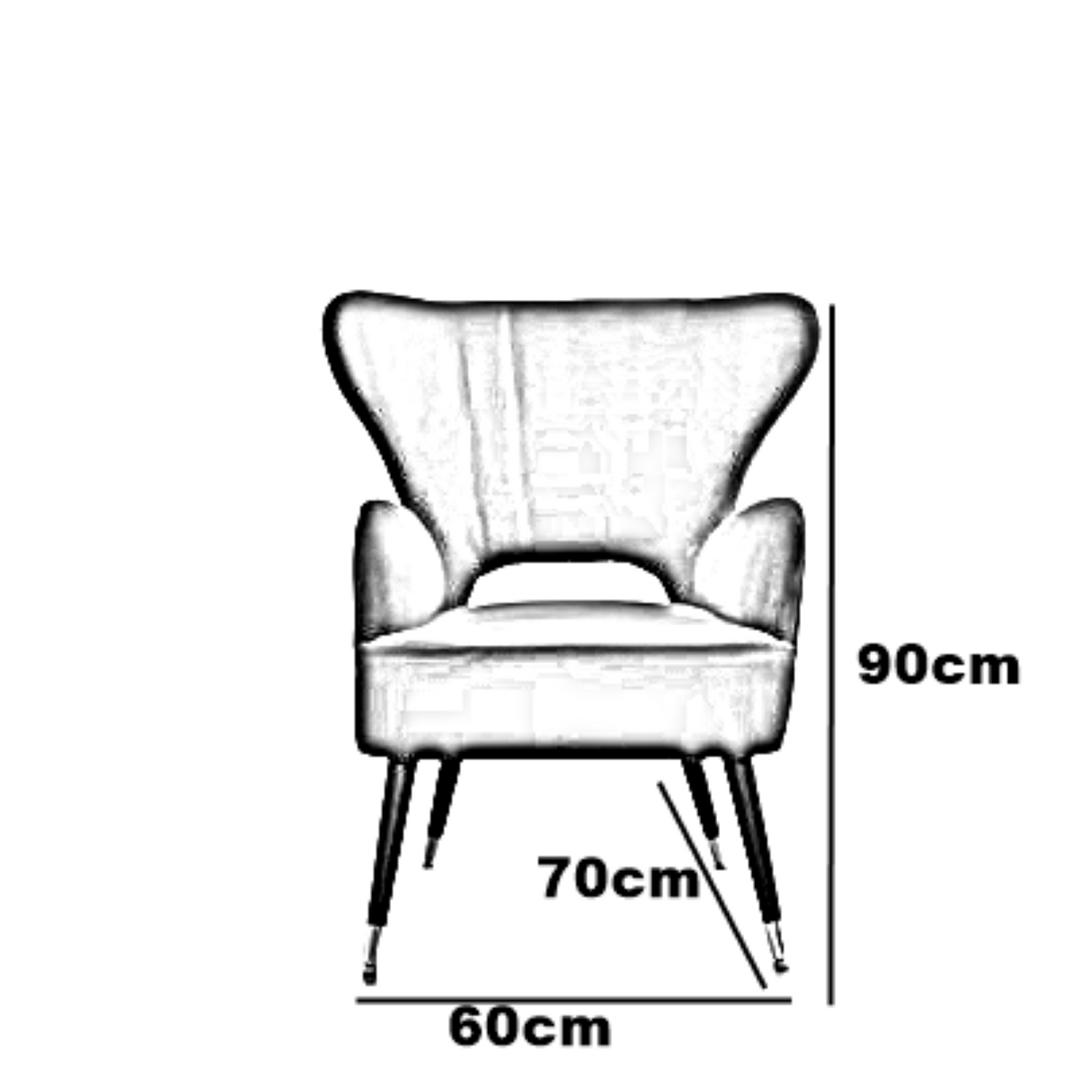 كرسي خشب زان، 60*70*90 سم