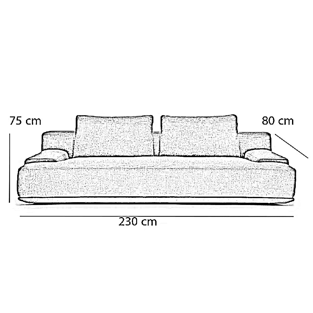 كنبة خشب زان، 230*80*75 سم