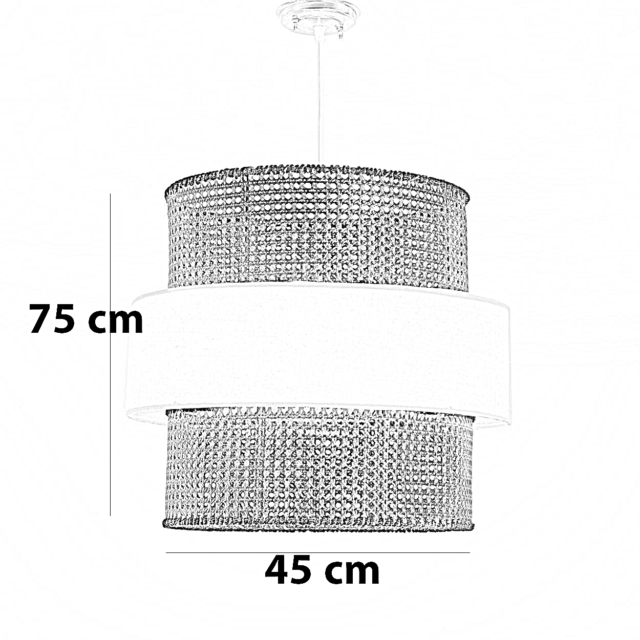 نجفة قماش، 45*75 سم