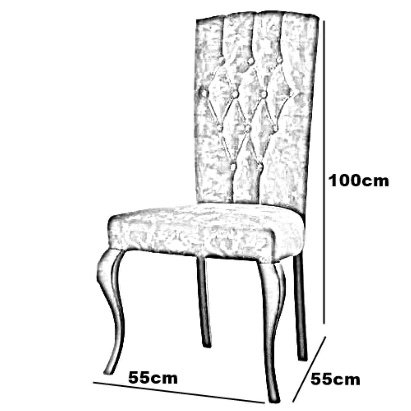 كرسي خشب زان، 55*55*100 سم